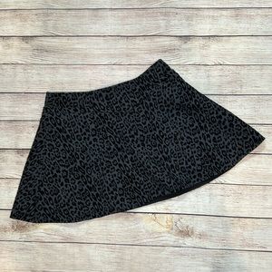 Thakoon Addition Skater Mini Skirt Black Leopard Print Size 4